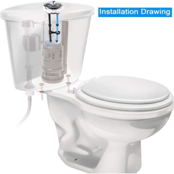 Dobbelt skylleknap til toiletcistern 58MM 58mm