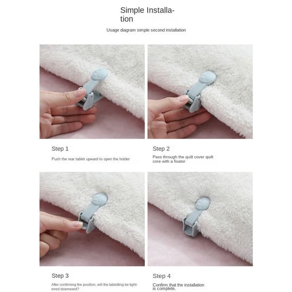 Sengelagenclips Sengetæppefastgørelsesclips GRÅ KATTEKLØER KATTEKLØER grey cat claws-cat claws