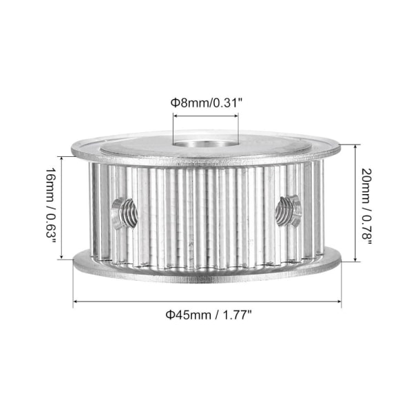 5M 25Tenner Timerskive Synkronhjul 8MM 8MM 8mm