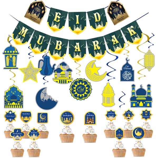 Eid Mubarak -lippu, riippuva koriste C C