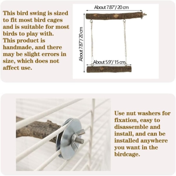 Parrot Swing Toy Bird Chew Toy Chewable