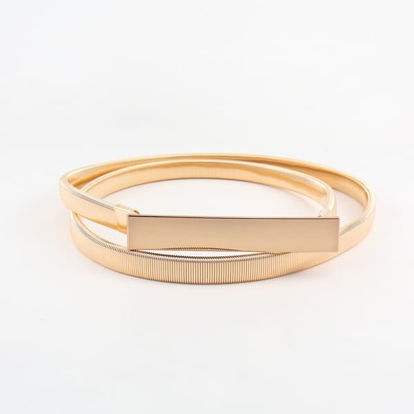 Klänningar Elastiska Midjebälten Metall Smala Bälten SILVER 7CM Silver 7cm Buckle-7cm Buckle