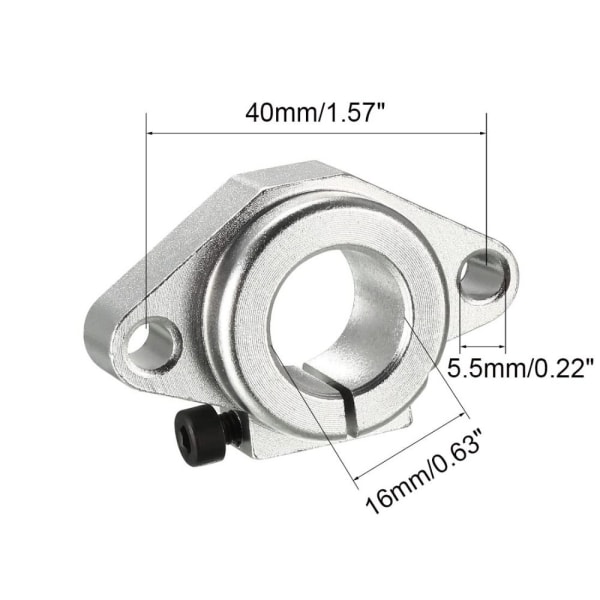 4st linjär rörelseskena klämstång Rail Guide Support 16MM 16mm