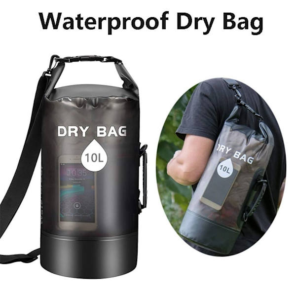 Dry Bag Bucket Bag SVART 10L 10L Black 10L-10L