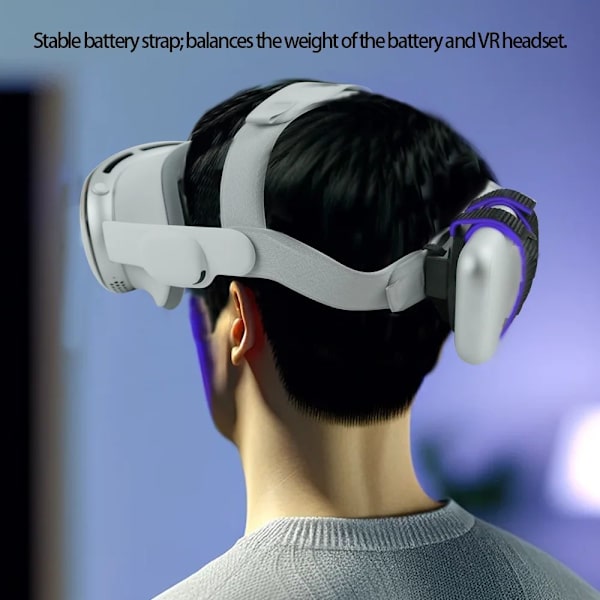 VR Headset Strap AR Briller Tilbehør Batteribinde Black&Red