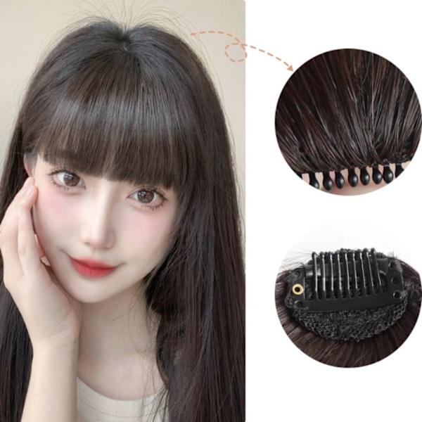 Hair Bangs Hårförlängning NATURLIG SVART Natural Black