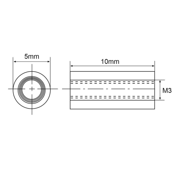 10st Standoff Column Spacer för RC-flygplan, FPV Quadcopter, CNC 10pcsM3x10mm