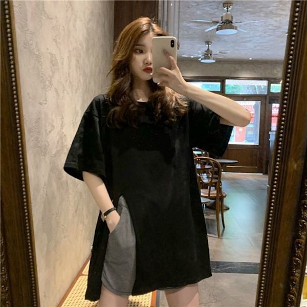 T-shirt Dame Top SORT XL Black XL
