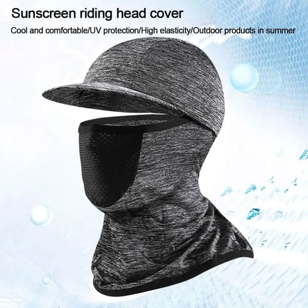 Full Face Cap Sykkel Balaclava LYS GRÅ Light Grey