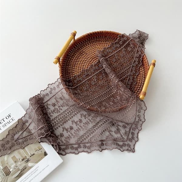 Hårscarf i spets KAFFE coffee