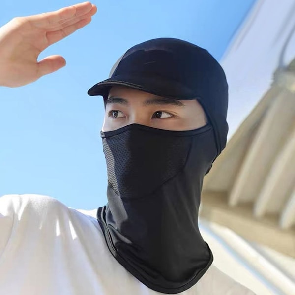 Full Face Cap Cykling Balaclava SVART Black