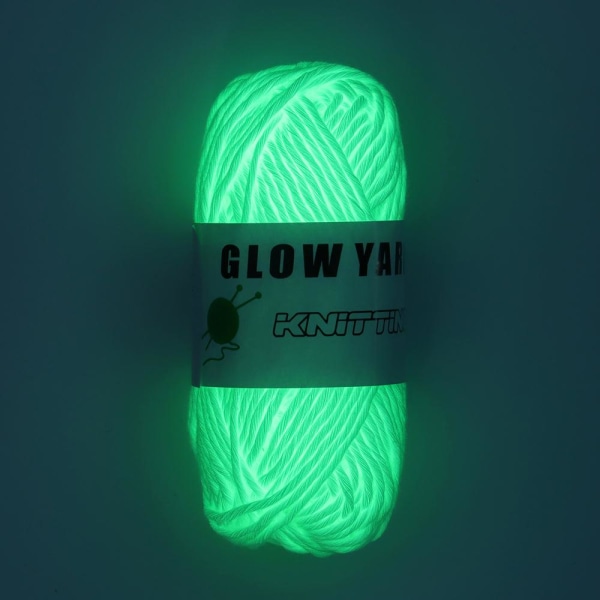 Luminous Chunky Garn Gløder i Mørket G001 G001