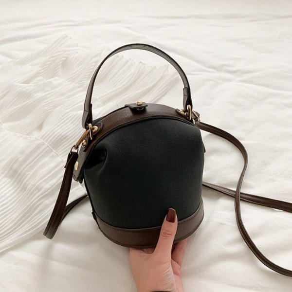 Crossbody Bucket Bag Liten Handväska SVART Black