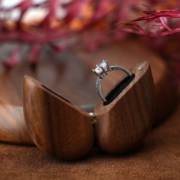 Smykkeskrin Ring Oppbevaringsboks Bryllupsring Etui