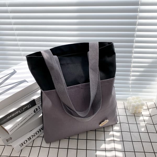 Canvas Sling Taske Håndtaske SORT black