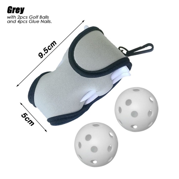 Mini Pocket Golfboll Förvaring GRÅ 9,5X5CM Grey 9.5x5cm