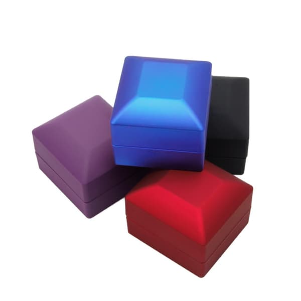 LED Lys Ringboks Forlovelsesringboks SVART Black
