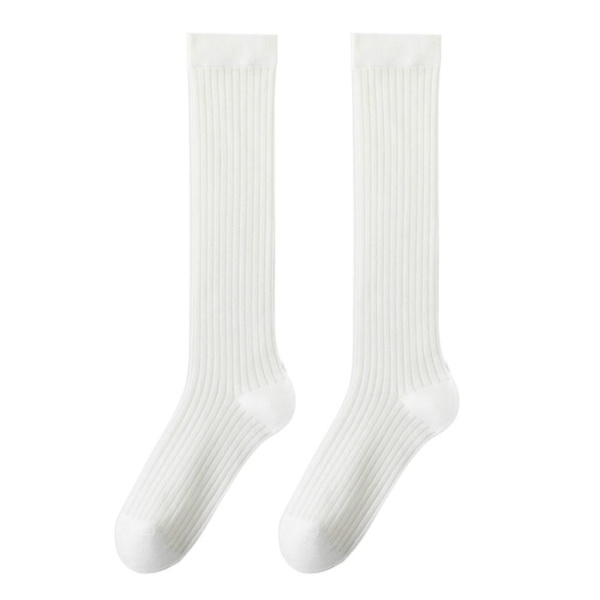 Mellemlange sokker Lårtights HVID White