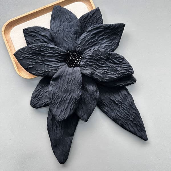 Håndlagde DIY Perleblomst Dameklær Tilbehør SVART Black