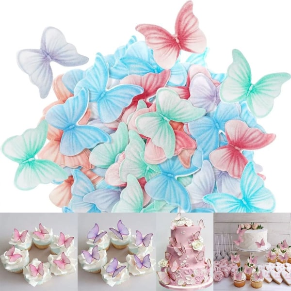 Wafer Paper Butterflies -kakun koristelu 6 6 6