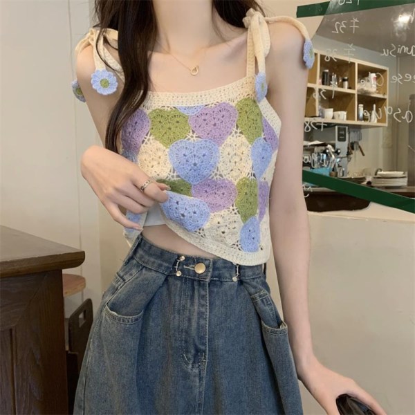 Neulotut liivit Topit Rajattu toppi GREEN SMALL SMALL green small-small