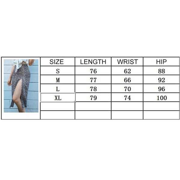 Midi-lang Skrit Leopard Lang Nederdel LB B LB