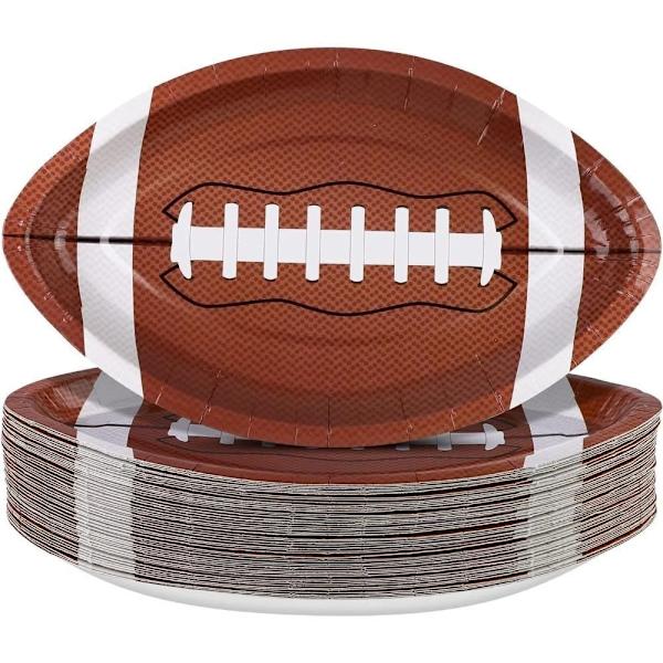 10 kpl Rugby-teemalla varustettuja tarjottimia Jalkapallon tarjoilualustat 9 TUUMAA 9 inches