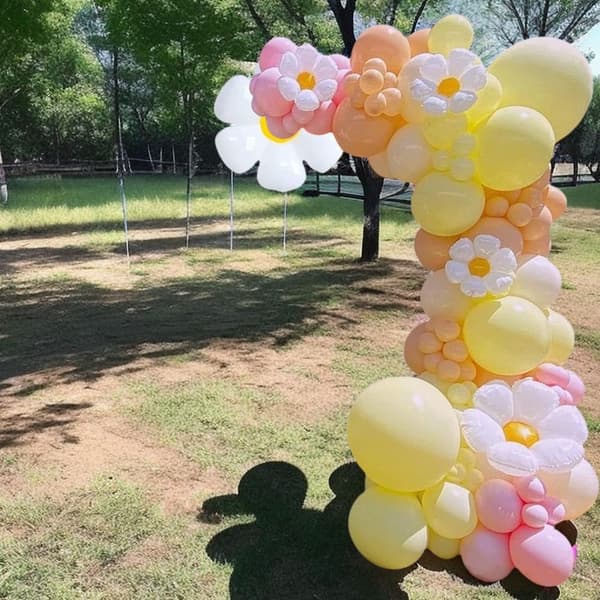 Daisy Ballon Guirlande Bue Sæt