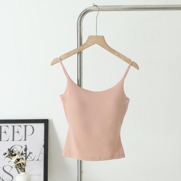 Seamless Crop Tops Ærmeløse toppe PINK L pink L