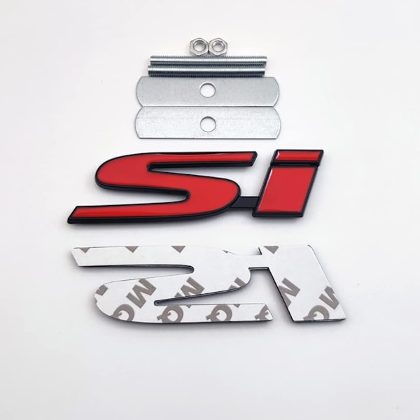 Si Head Front Hood Grille Emblem 3D Logo Bil Badge Auto Decal