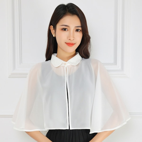 Rose Jacquard polyesterihuivit aurinkosuojahuivi VALKOINEN White