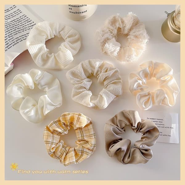 Blomstrede Scrunchies Elastisk Hårelastik 2 2 2