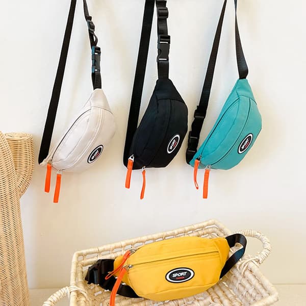 Børne Brysttaske Fanny Pack SORT Black