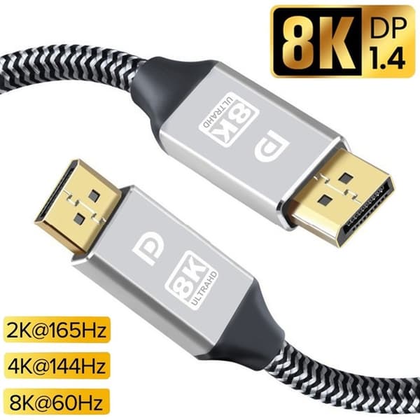 DP till DP-kabel 8K 60Hz 2M 2m