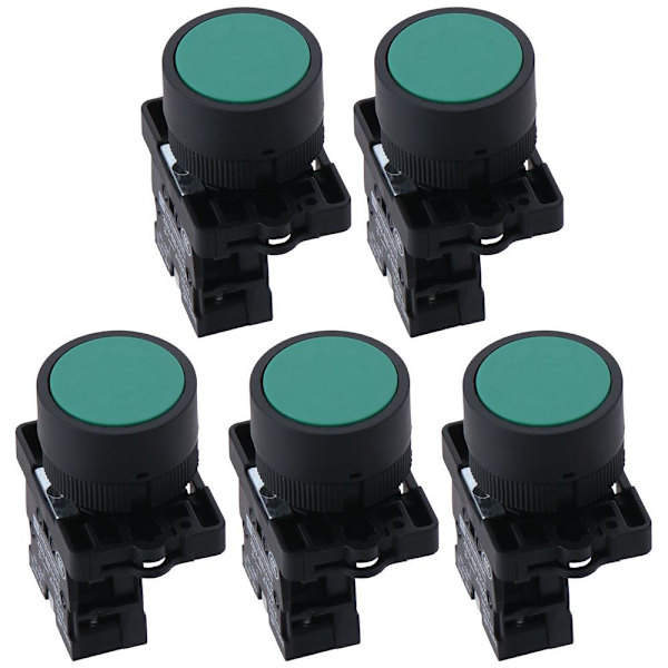 5kpl Momentary Push Button Switch Power Switch VIHREÄ green