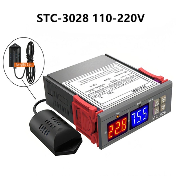 Dobbel digital termostat temperaturfuktighetskontroller 110-220V c324 | 110- 220V | 110-220V | Fyndiq