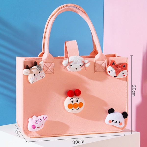 Huopainen matkakassi käsilaukku PINKKI E E PINK E-E
