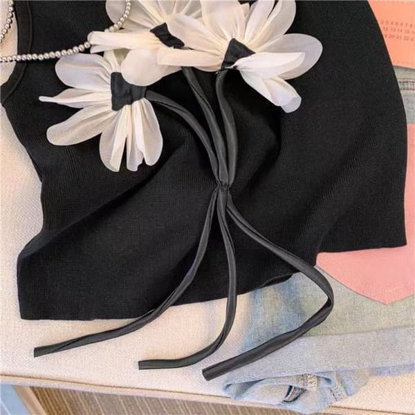 Tank Top Crop Top SORT Black