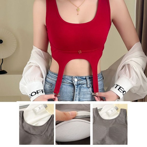 Oregelbunden Camisole Sexig Linne FÄRG 4 FÄRG 4 Color 4