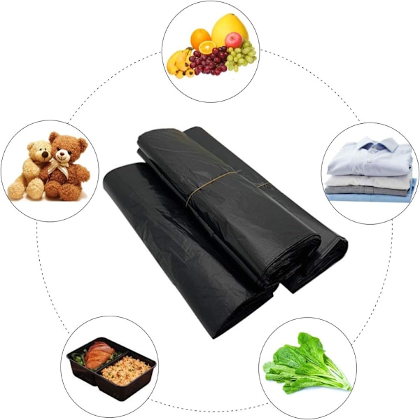 100 stk T-skjorteposer Handlepose Plastposer