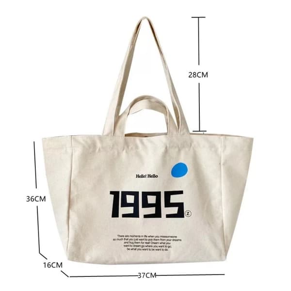 Axelväska i canvas Damväska 9 9 9