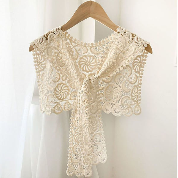 Strikket Sjal Bluse Skuldre APRIKOS Apricot