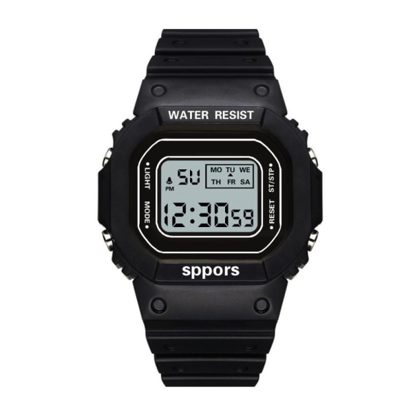 Silikon Jelly Watches Sports Electronic Watch SVART black