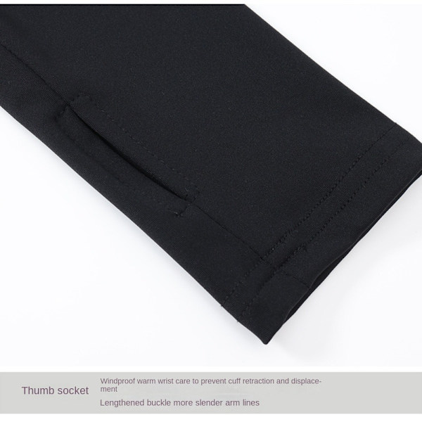 Sport Långärmad Ytterkläder Fitness Stand Up Collar Top Black XL