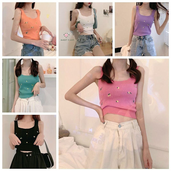 Tank Top Crop Top MUSTA Black