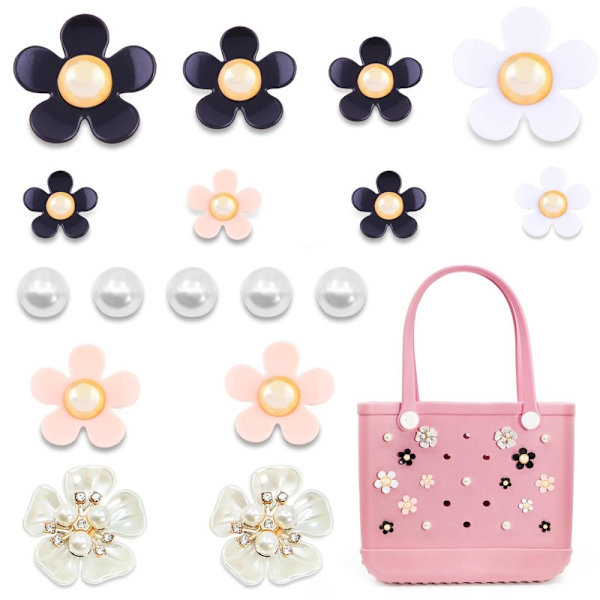 24 STK Charms til Bogg Tasker Strandtaske Tilbehør Charms E E E