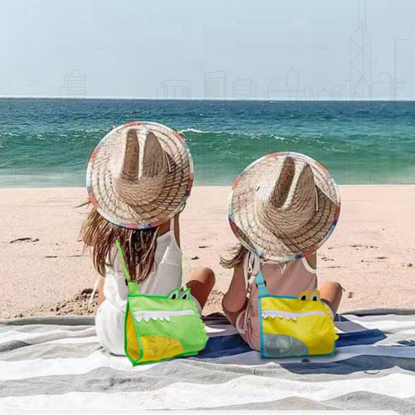 Beach Toy Opbevaringstaske Børne Crossbody Taske GUL Yellow