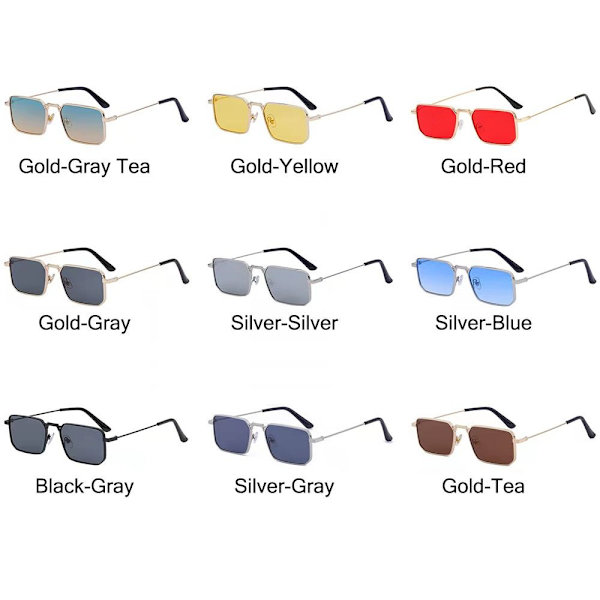 Rektangulære solbriller Punk solbriller GULL-GRÅ GULL-GRÅ Gold-Gray