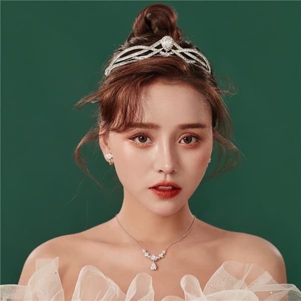 Hårbånd Brudetiaraer Krone SØLV Silver