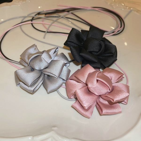 Solisluun ketju korut 3D ruusu kukka kaulakoru PINK Pink